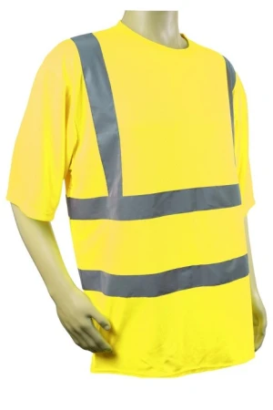 fluorescencyjny T-shirt koszulka odblaskowa kamizelka zółta ostrzegawcza odzież