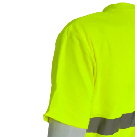 fluorescencyjny T-shirt koszulka odblaskowa kamizelka zółta ostrzegawcza odzież