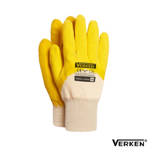 Przejdź do produktu Rękawice robocze lateksowe Yellow-Stone Grip Verken powlekane grube mocne