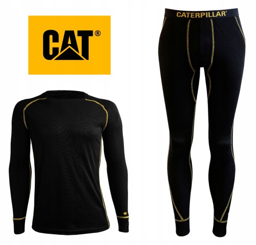 Przejdź do produktu Bielizna termoaktywna odzież termiczna męska CATERPILLAR CAT komplet Czarna M L XL XXL