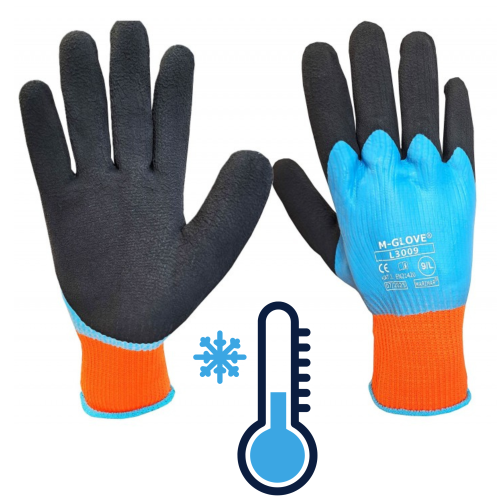 Przejdź do produktu Rękawice Robocze Zimowe Ocieplane Rękawiczki wodoodporne nieprzemakalne M-GLOVE L3009