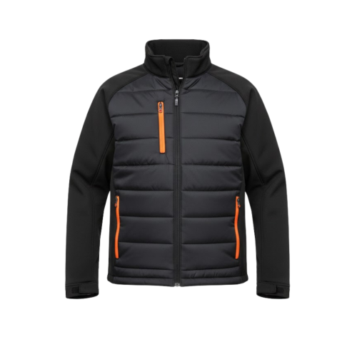 Przejdź do produktu Kurtka robocza hybrydowa Softshell pikowana snow max consorte bluza męska czarna