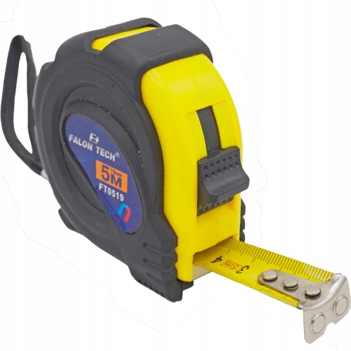 Przejdź do produktu Miarka zwijana taśma miernicza pomiarowa metrówka 5M x19MM falon-tech magnes