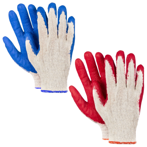 Przejdź do produktu Rękawice robocze Wampirki powlekane lateksem uniwersalne czerwone niebieskie bawełniane r.10/XL