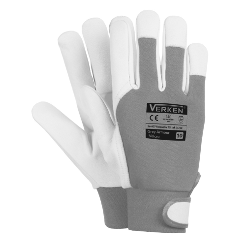 Przejdź do produktu Monterskie Rękawice Robocze skórzane GREY ARMOUR VELCRO
