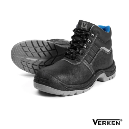 Buty robocze bezpieczne Robust Mid S1 bhp ze stalowymi noskami skórzane wysokie Verken