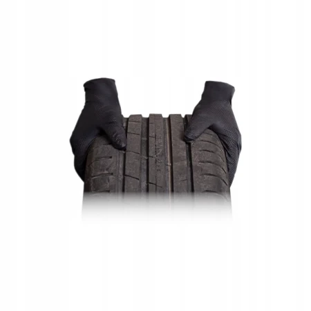 RĘKAWICE NITRYLOWE TEKSTUROWANE black czarne DIAMENTOWA STRUKTURA GRIP GO 50szt dla mechaników warsztatowe