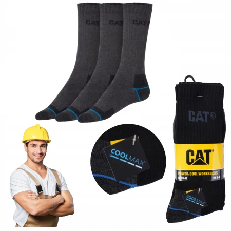 Skarpety robocze CAT Caterpillar POWER&COOL WORK 3 pary szare
