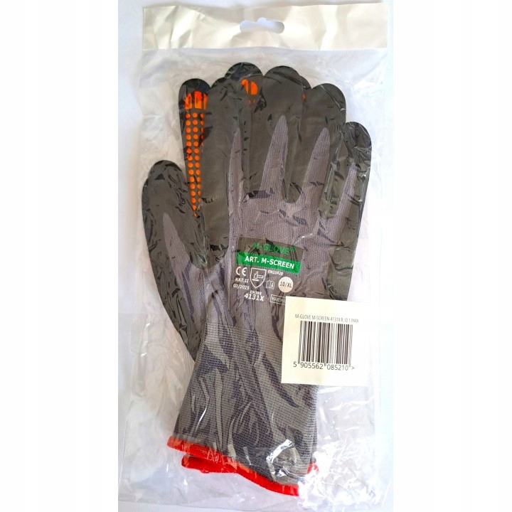 Rękawice Robocze Ochronne Monterskie Nitryl Nakrapiane BHP M-GLOVE M-SCREEN
